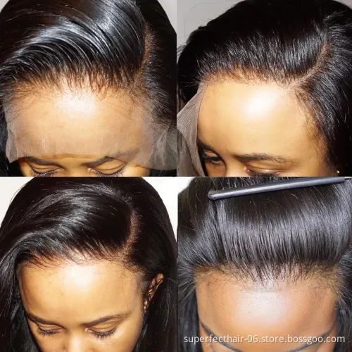 Factory Direct Sale Human Hair Lace Front Wigs Cuticle Aligned Raw Virgin Straight  1B/99j/613 Color Short Bob Lace Frontal Wigs
